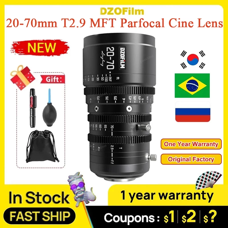Dzofilm Dzo 10-24mm 20-70mm T2.9 Mft Parfocal Cine Lens For Micro Four