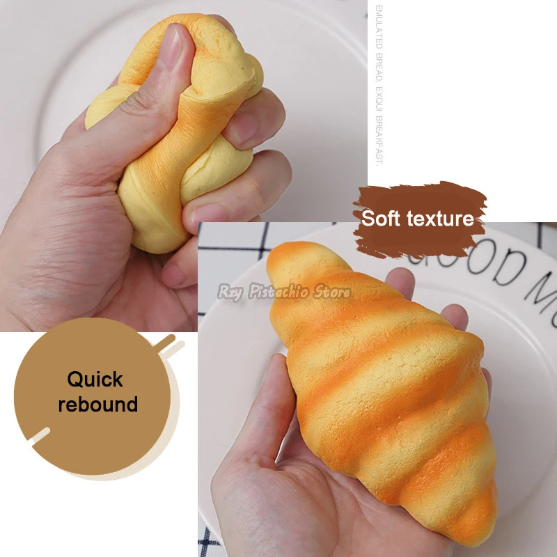 1pcs Artificial Simulation Bread Fake Food Model French Baguette Toast Cake Bakery Kids Play Kitchen Toys Boy Girl Pretend Baker 4