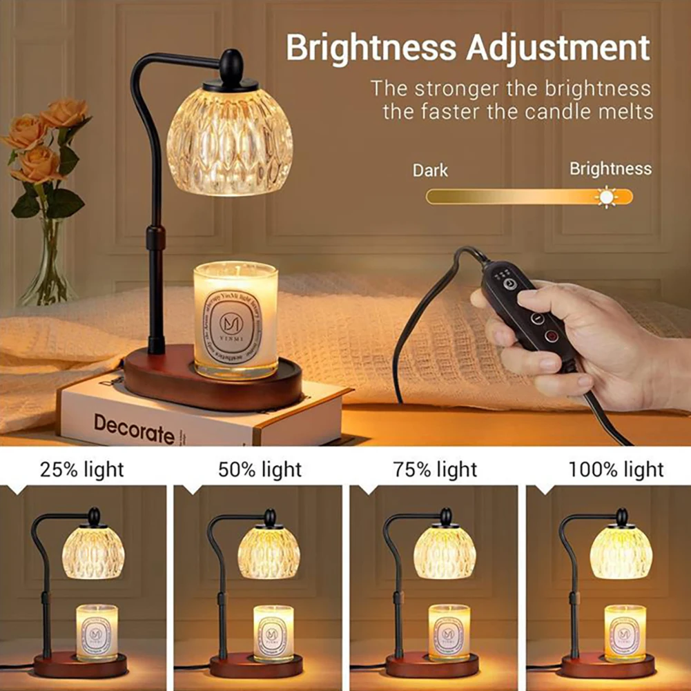 

SWEETHOME Candle Warmer Lamp With Timer Electric Wax Melter Widened Design For Various Scented Candles Adjustable Height