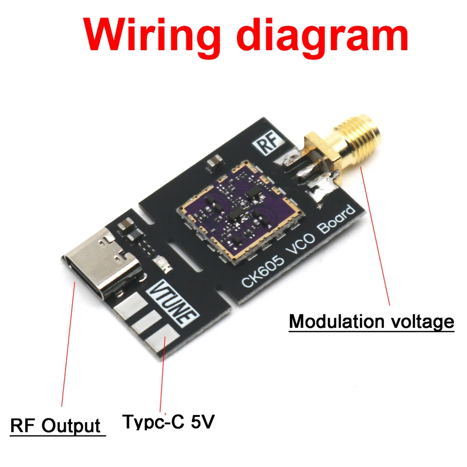 1.3Ghz-3.6GHz RF VCO Demo Board Voltage Controlled Oscillator
