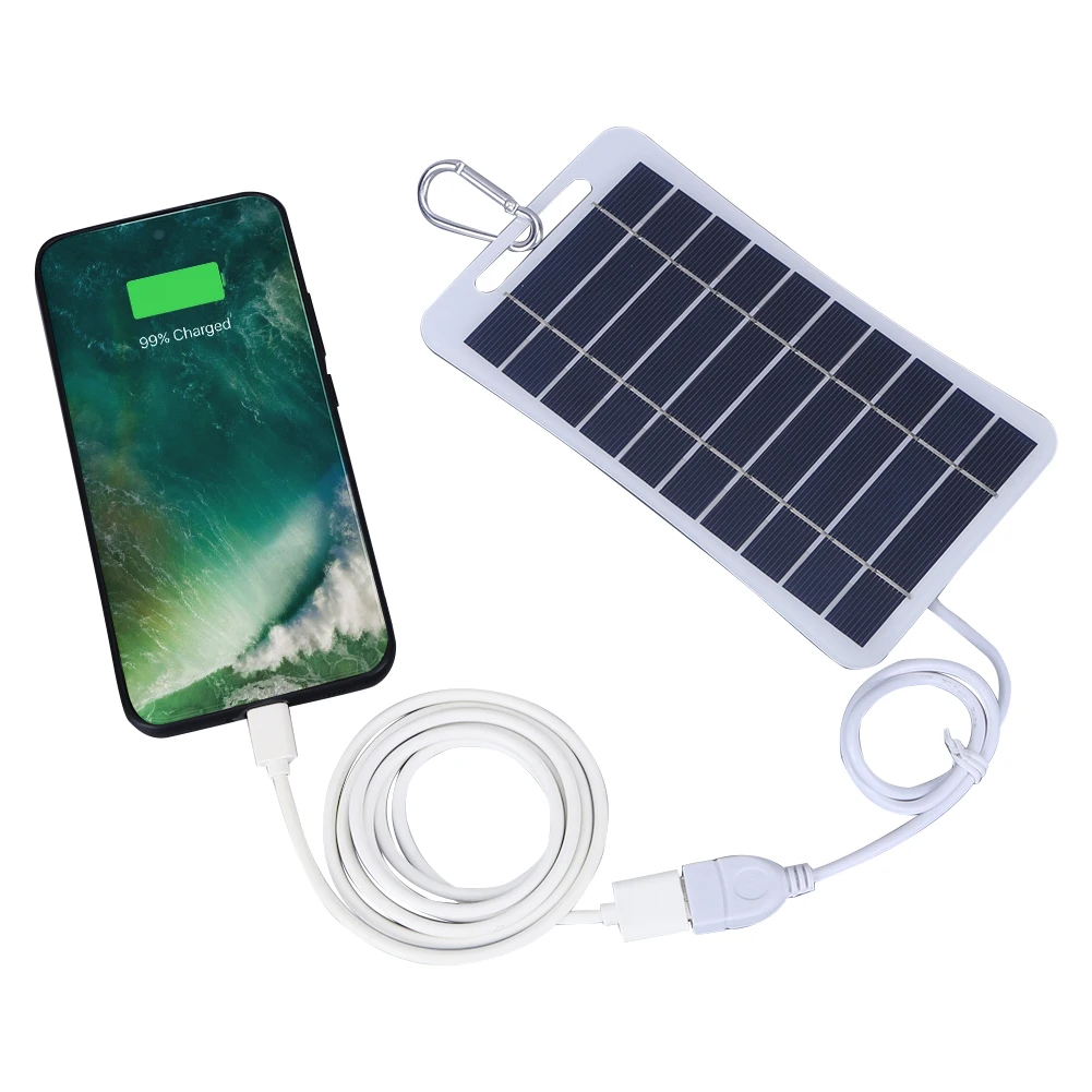 Pannello solare portatile da 10 W 5 V Caricabatteria USB Pannello di ricarica solare Banca di alimentazione impermeabile per telefono per campeggio Zaino in spalla Escursionismo - Image 3
