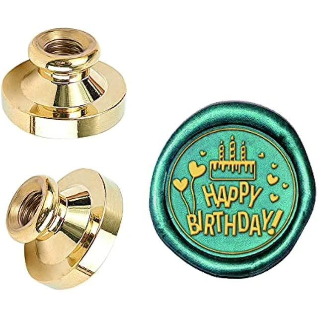 Celebrate in Style with the Happy Birthday Pattern Wax Seal Stamp