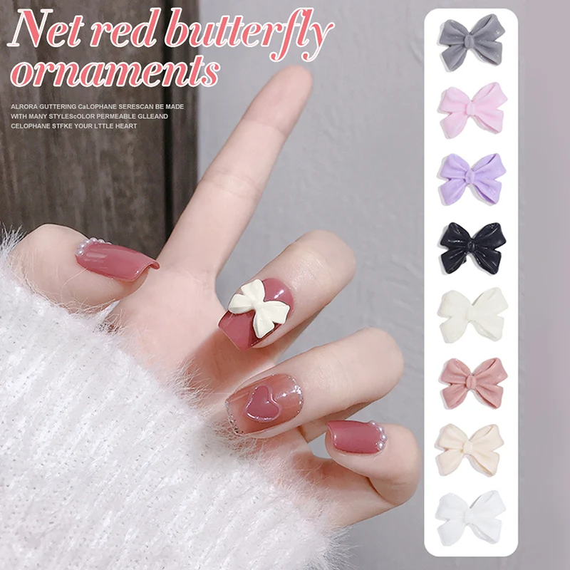 

3D Nail Art Butterfly Decoration Parts Nail Crystals Bow Japanese Design Rhinestone Nail Supplies Gel Polish Accessories