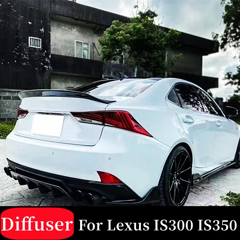 

For 2017 2018 2019 4 Door Lexus IS300 IS350 Real Carbon Fiber Rear Bumper Diffuser Splitter Lip Chin Spoiler Tuning Accessories
