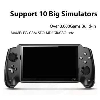 Hot POWKIDDY X20 Console con schermo HD da 7,0 pollici Bulit-in 3000 Gioco Videogioco portatile retrò portatile originale Regalo creativo 1