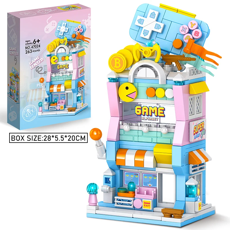 Street View Series City Architecture Building Blocks Toy Store Model DIY Assembl