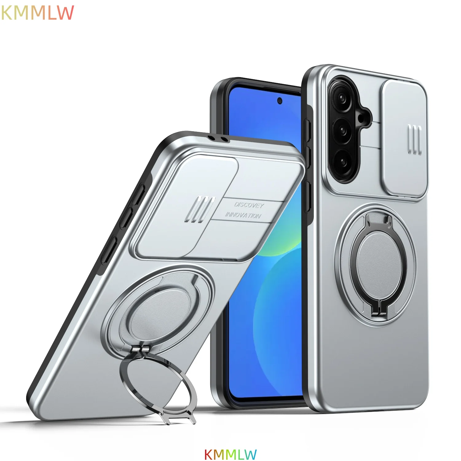 Luxury Armor Phone Case with Magnetic Bracket and Lens Protection - Shockproof Cover