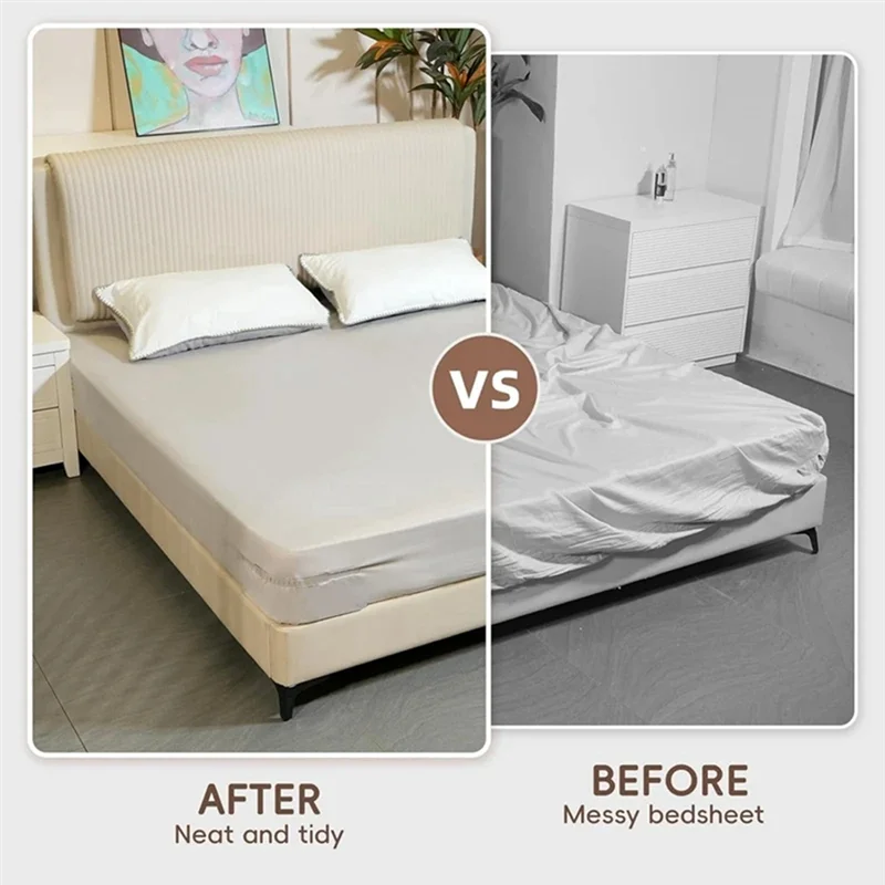 Open Corner Bed Sheet Holder With Lock Strips,Duty Bedsheet Clips With Enhanced Straps Mattress, Keep Sheet Firm