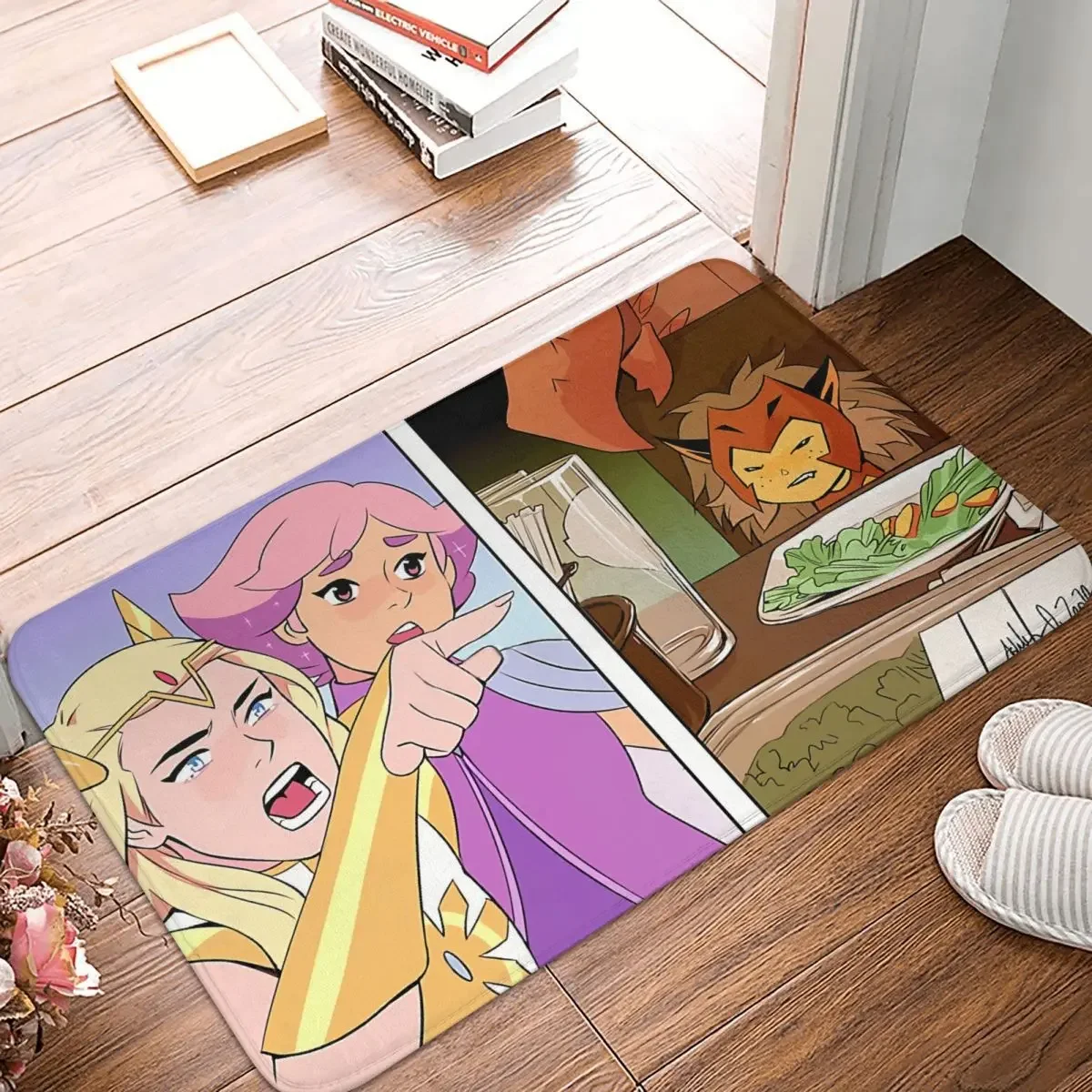 

Нескользящий Придверный коврик Meme She-Ra yiling At Catra, ковер, коврик для гостиной, спальни, добро пожаловать