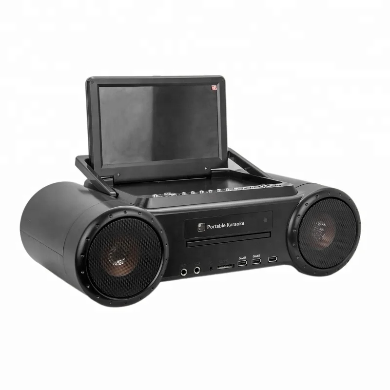 Portable DVD Player With Karaoke Analog TV FM USB TF Card Slot 9inch Home DVD Radio