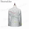 Thorndike 2023 Spring High Quality New Style Men's Suit Foreign Trade Men's Best Man Wedding Dress Suit Male Jacket+Pants+Vest 3