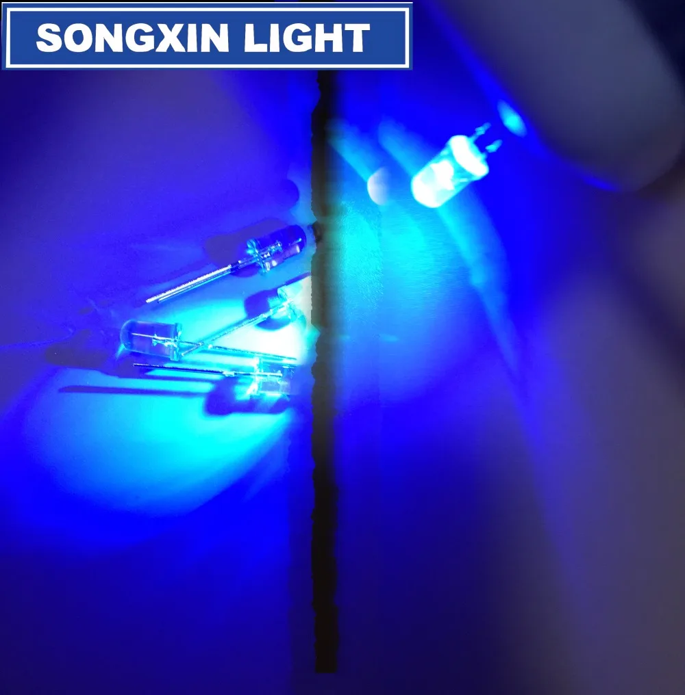 SAMIROB 100PCS 5MM Flash Blink Blinkende LED-Dioden Blinkende blaue klare blinkende Leuchtdioden – Detail 3