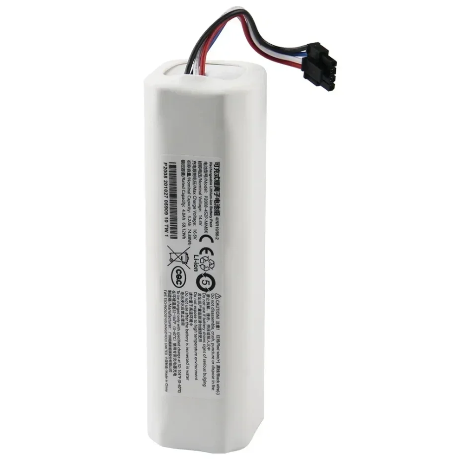 14.4V 9800mAh Replacement Battery P2008-4S2P-MMBK For Xiaomi Mijia Mi Sweeping Mopping Robot Vacuum Cleaner 1T 6