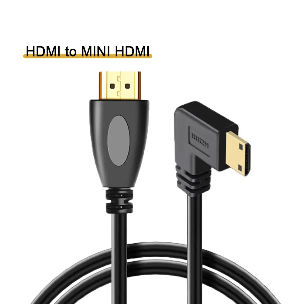 Su E Giù Curva Sinistra E Destra Cavo Da Minihdmi A Hdmi Cavo Mini Hd Hdmi Versione 1.4 Tablet Per Videocamera Da Piccolo A Grande