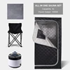 4L Portable Home Steam Sauna Full Size Personal Sauna Spa Box Single Saunas with Steamer 4L 1500W Steam Generator Remote Control 3