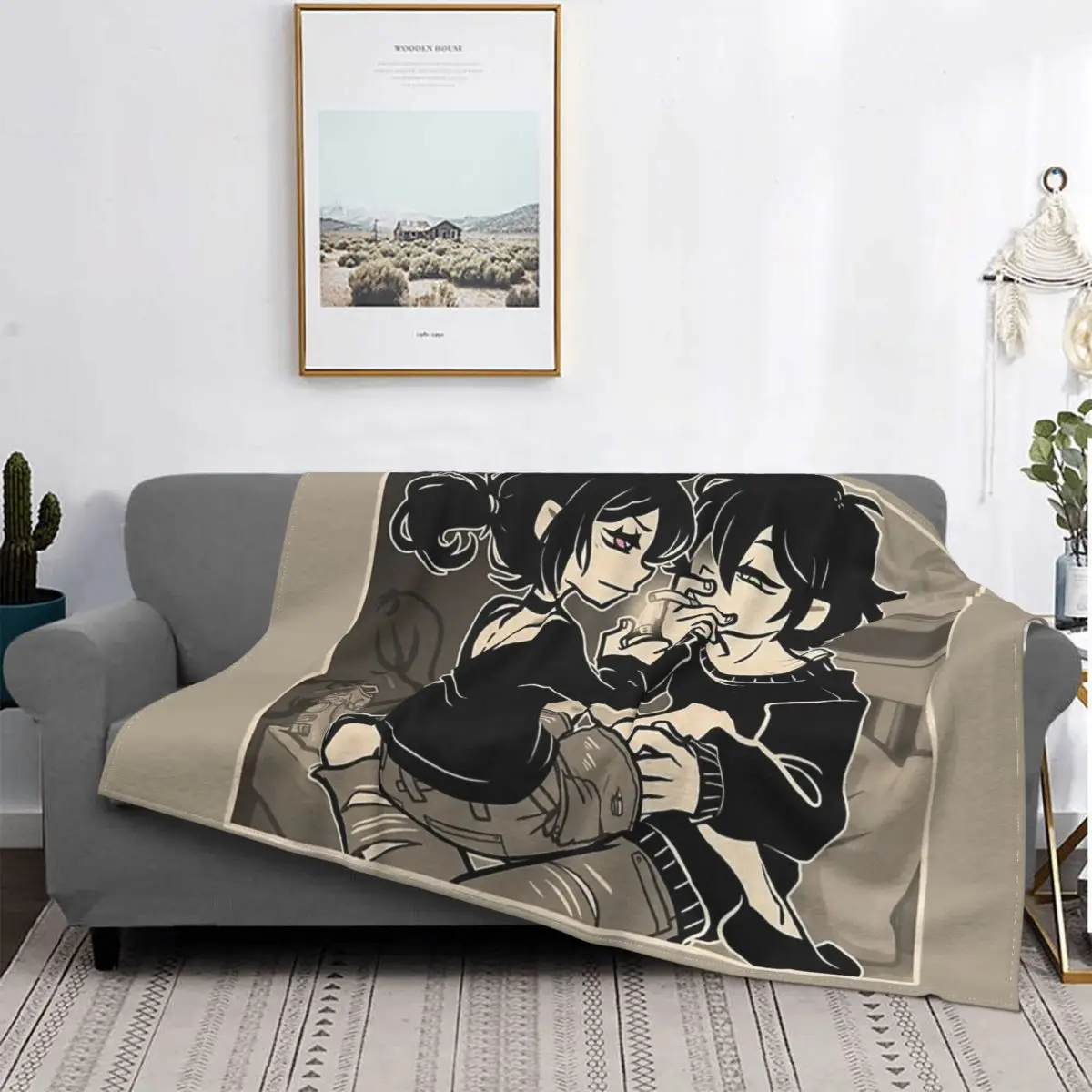 

The Coffin Of Andy And Leyley Blanket Ashley and Andrew Flannel Vintage Warm Throw Blanket for Chair Covering Sofa Spring/Autumn