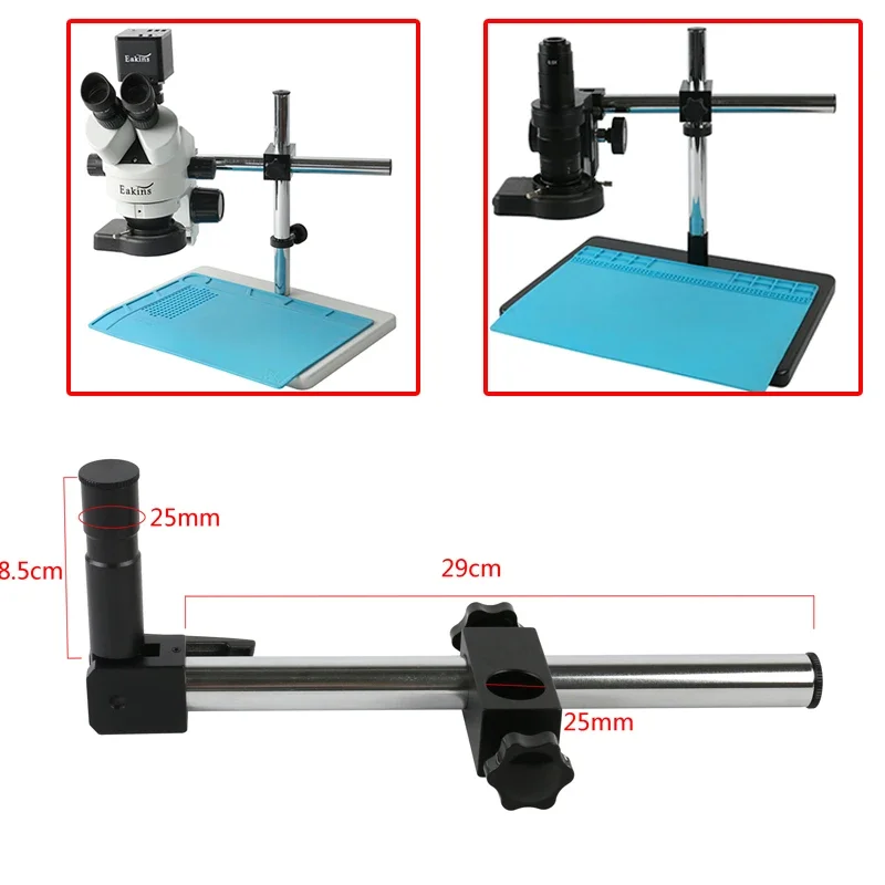 

Diameter 25mm Stages Holder Lengthen Multi-Axis Adjustable Metal Arm For Trinocular Stereo Microscope Industrial Video Camera