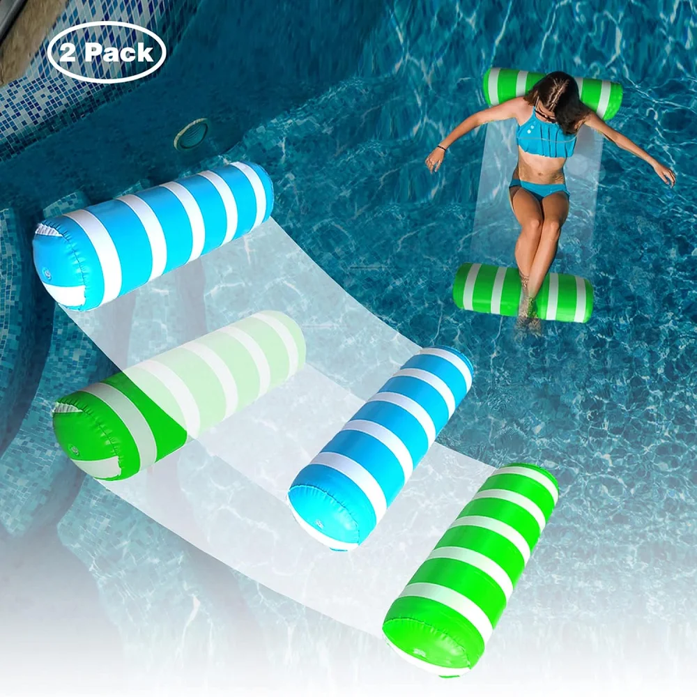New Inflatable Pool Floats Water Hammock Pool Rafts Lounge Chairs Floating Pool Floaties Toys,Floats for Pool Beach Vacation Fun 2