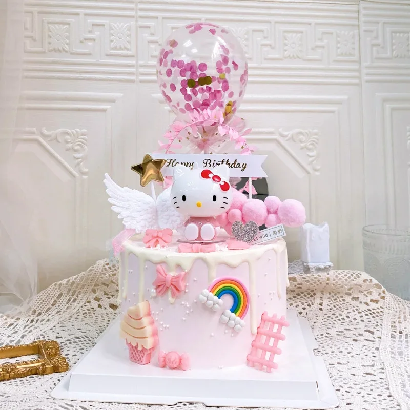 Set Decorazioni Torta Hello Kitty 13 Pezzi - Per Compleanni E Feste A Tema Rosa - Foto 4
