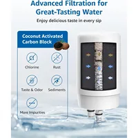 ไส้กรองน้ำ 3 ชิ้น สำหรับระบบกรองน้ำ Brita แบบติดก๊อก  ไส้กรองคาร์บอนกัมมันต์ อุปกรณ์ครัว สีขาว 2