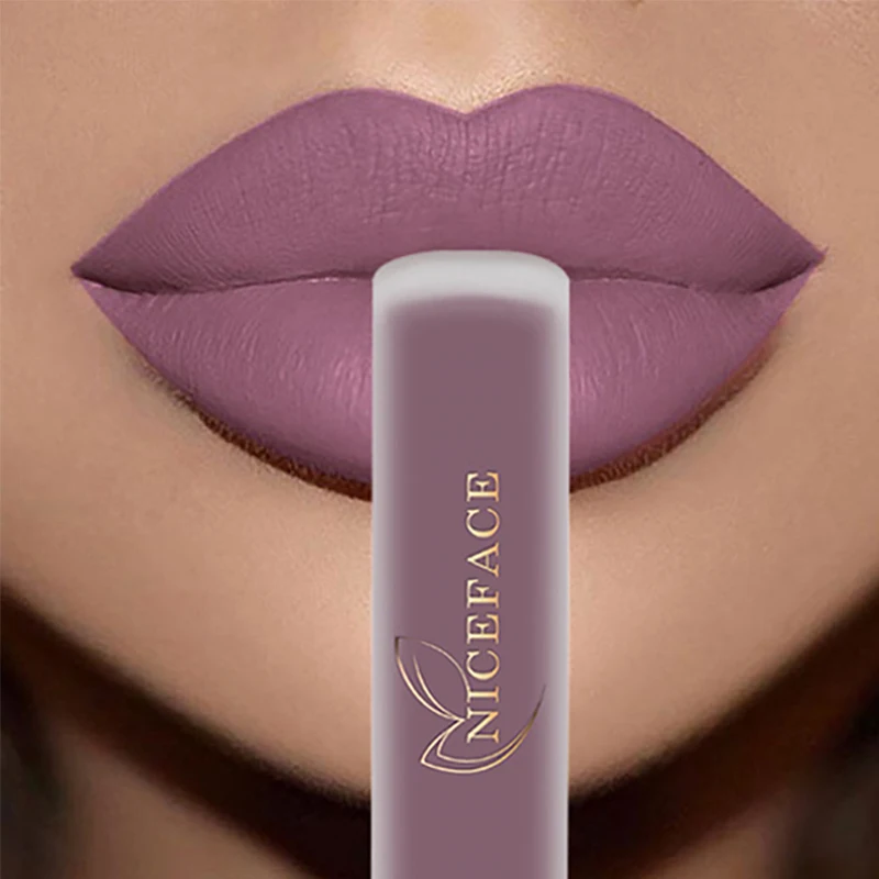 NICEFACE Hot Lip Gloss Waterproof Velvet Nude Matte Liquid Lipstick Cosmetics Lip Tint Cream Pigment Long Lasting For Lip Makeup 2