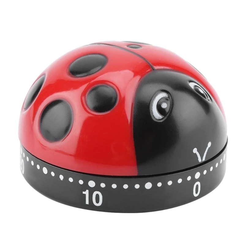 

Mechanical Kitchen Timer, 60-Minute Wind Up Rotating Countdown Egg Reminder No Batteries Loud Rings Cute Timer Dropship