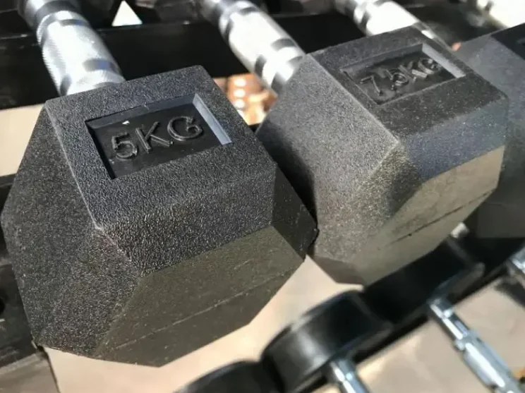 Mancuernas Hexagonales De Goma De 20 Lbs - ¡Agarra, Entrena Y Transforma Tu Cuerpo!