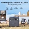 BLUETTI AC180T Portable Power Station, 1432Wh LiFePO4 Battery Backup 1800W AC Outlets, Hot Swappable Solar Generator for Camping 6