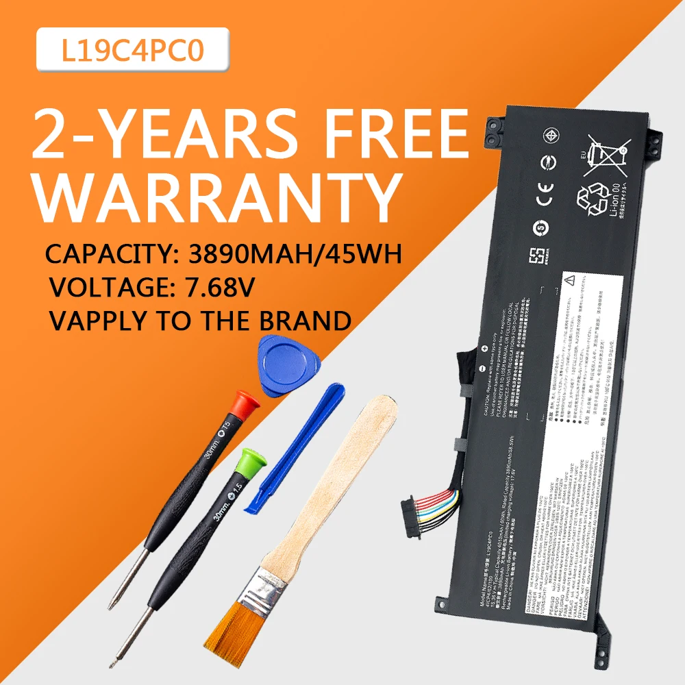 L19C4PC0 Laptop Battery For Lenovo Legion Y7000 R7000,5 15IMH05H/15ARH05H,5P 15ARH05H,7-15IMH05 Series L19M4PC0 15.36V 60Wh