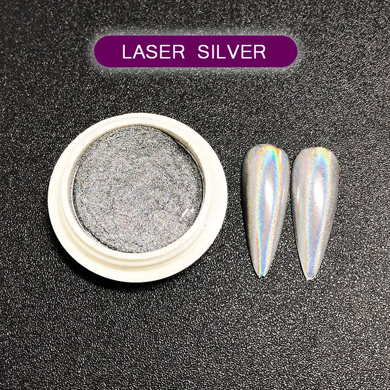 Nail Powder Nail Pigment Nail Glitter Nail Decoration Nail Decorations Nail Art Magic Mirror Powder Laser Charm Pigment Glitter Holographic Chrome Dust Rub On Nails Sparkly Decorations Manicure