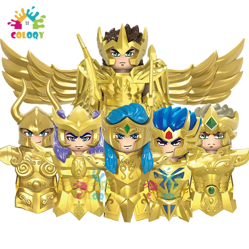 

Kids Toys Saint Golden Warriors Building Blocks Leo Sagittarius Soldier Mini Action Figures Bricks Toys For Kids Christmas Gifts