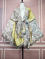 Élégant Floral D'été Sexy Dame Plage Bikini Mini Kimonos Grande Taille Femmes Africaines Maillots De Bain De Mode Cardigans Lâches Vêtements 6