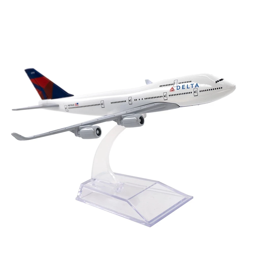 1/400 Modelli Di Aerei Boeing 747 Delta Airlines 16Cm Lega B747 Aereo Giocattolo Bambini Regalo Per Bambini Per La Raccolta