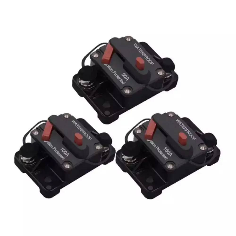 Circuit Breaker 12-48V DC Reset 30A-300A AMP For Car Boat Auto Waterproof