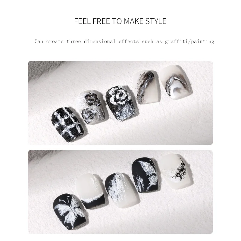 BOLE Gypsum Nail Gel Polish 8ML Wash Free 3D Micro Sculpture Nail Art Painting UV Gel Varnish Manicure Decorations