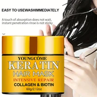 Masque capillaire réparateur, biotine, collagène, kératine, traitement des cheveux, après-shampooing, huile essentielle, nourrissant pour les cheveux secs et endommagés 5