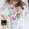 Colorable Two Piece Pajama Set for Children Boys Girls Color Your Own Handcraft Pyjamas  Kids DIY Coloring Kit for Pajama Party