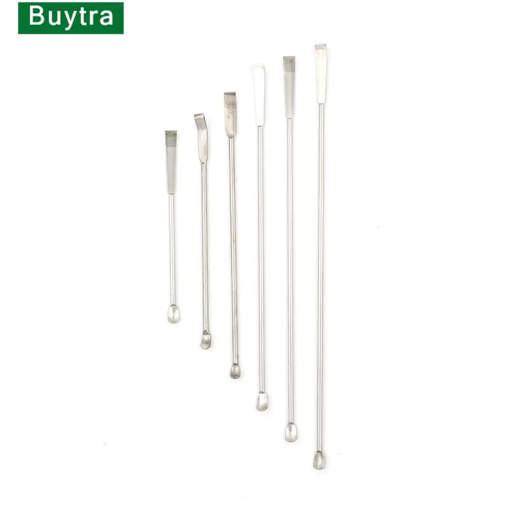 Stainless Steel Spoon Spatula 10cm-22cm Pharmacy Lab Use Stainless Steel Medicinal Spoon Spatula Shovel Head Experiment