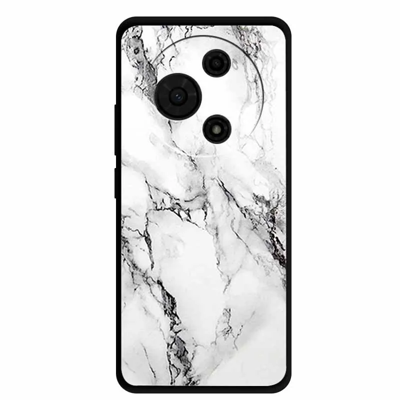 Gradient Marble Painted Silicone Phone Case - Shockproof Soft Cover