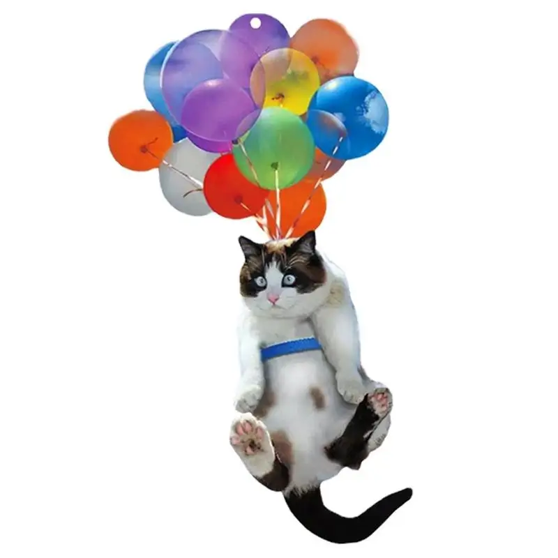 

Flying Flat Cat Hang Pendants Flat Acrylic Cat Hang Ornament Acrylic Car Rearview Mirror Pendant For Trucks Cars SUVs