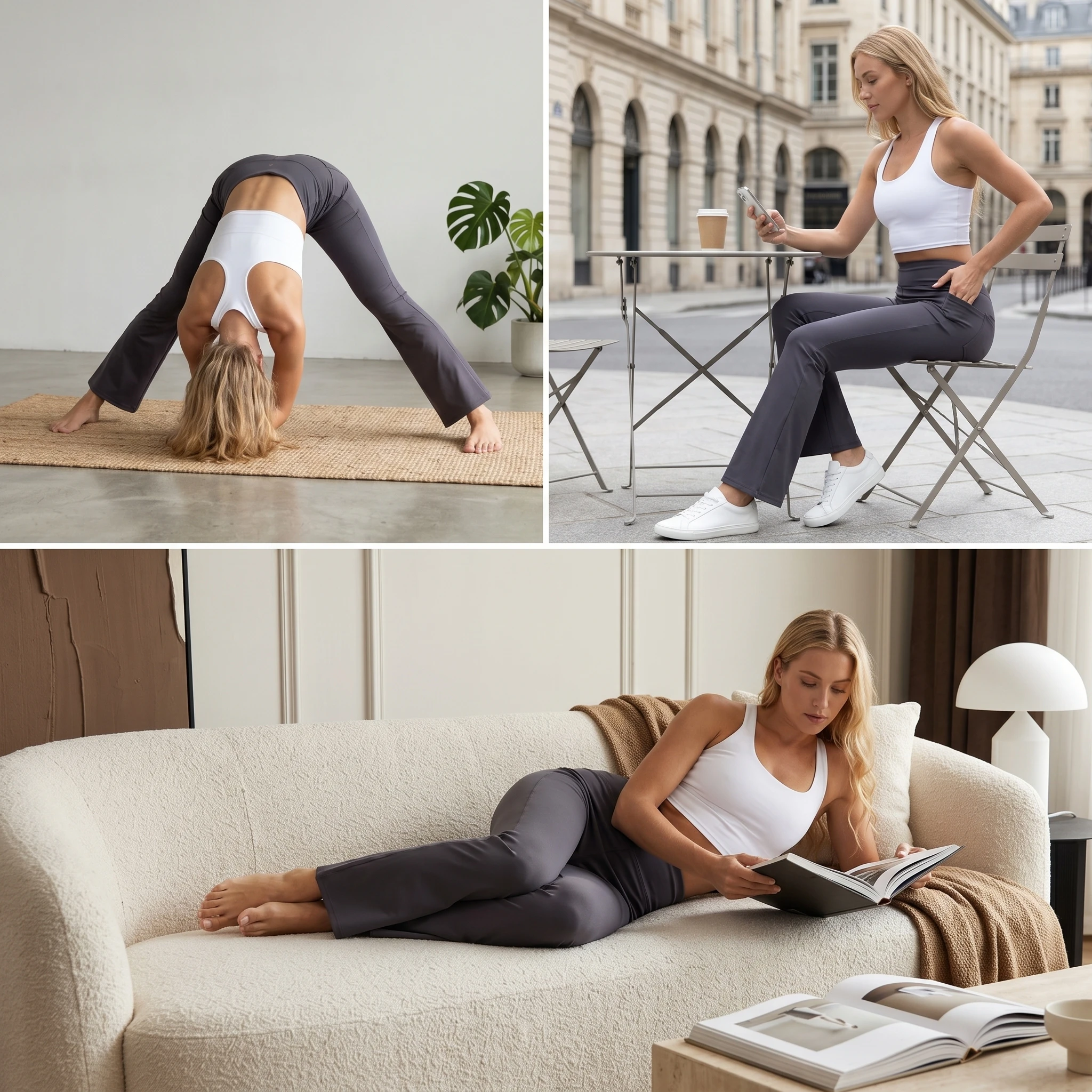 Womens Yoga Pants Flare Leggings Women Bootcut Black Flare Leggings High Waisted Long Bootleg Work Pants 2