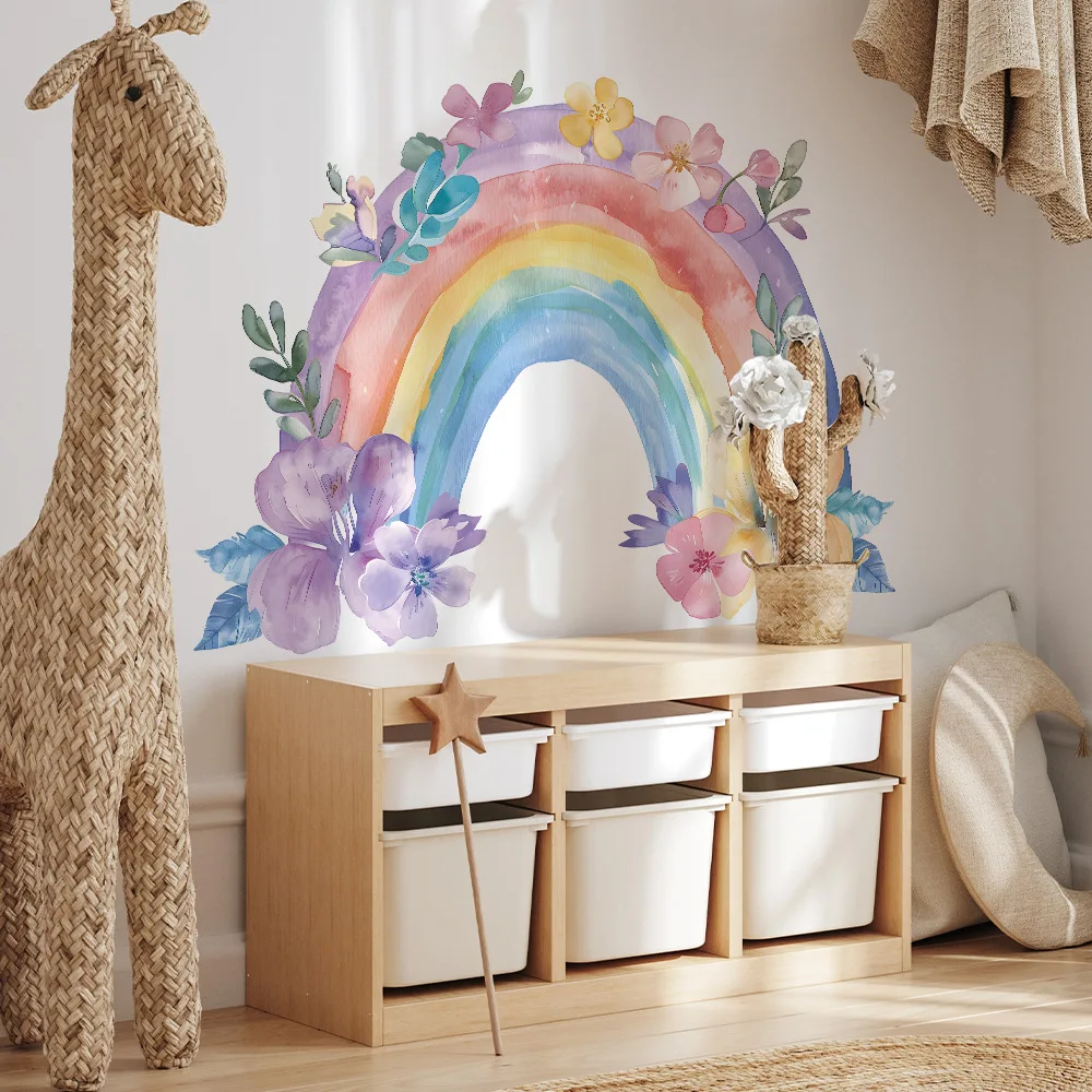Large Rainbow pattern wall sticker self-adhesive PVC home sticker for Living Children Room wall stickers wall sticker