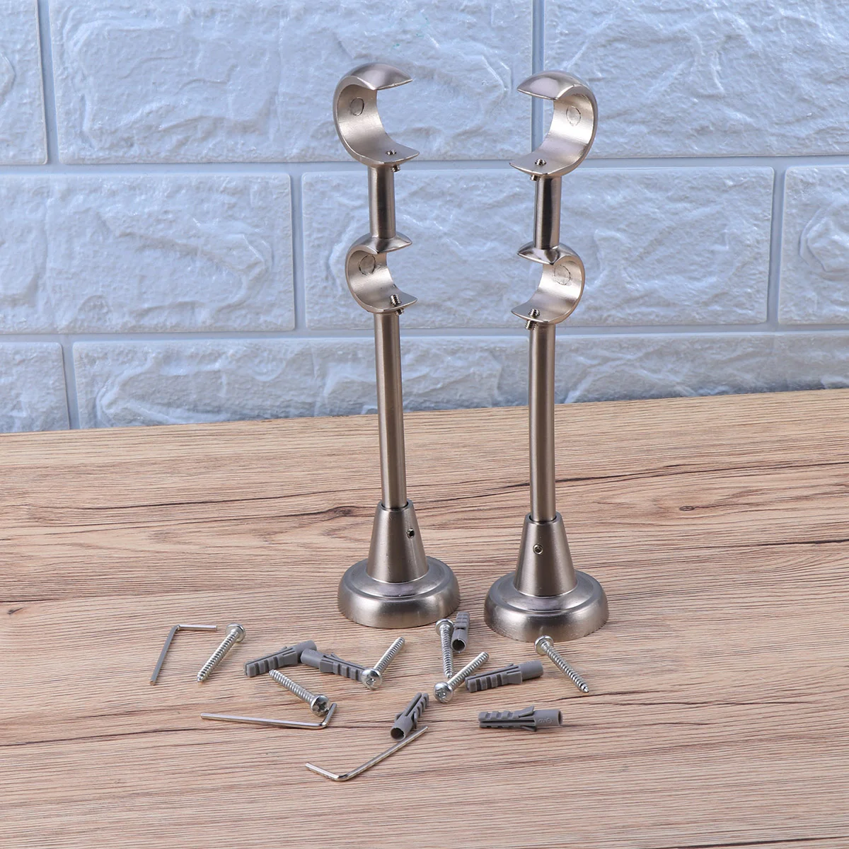 

Curtain Rod Rods Ceiling Mountdrilling Pocket Rustic Windows Shower Double Bracket Tension