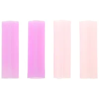 4pcs Nipper Cover Protective Sleeve for Nail Cuticle Scissors Manicure Pedicure Tools kits Dead Skin Scissor (Pink+ Rose Red) 1