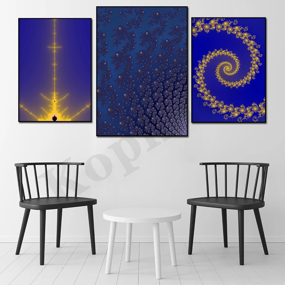 

Abstract Colorful Fractal Artwork Print Living Room Room Decor Poster