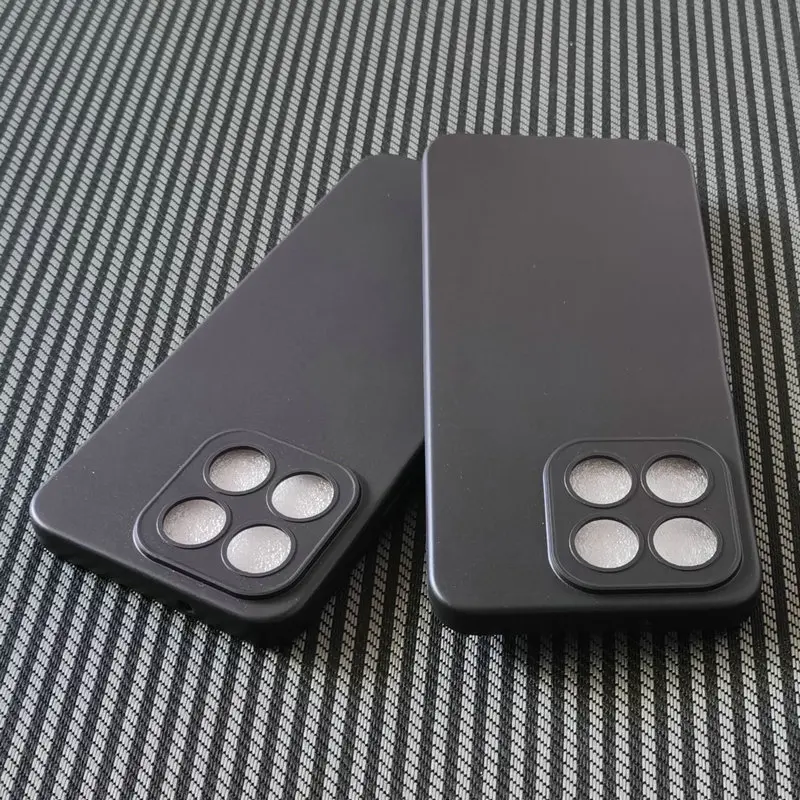 Black Matte Soft Silicone Shockproof Case and Back Cover