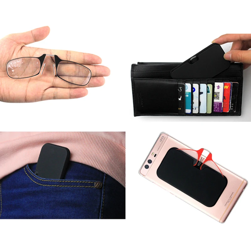 Clip Nose thin Reading Glasses Prescription Glasses Men foam nose glasses for Women Magnifying glasses reading glasses