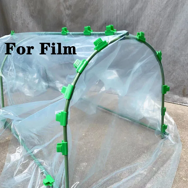 60 db Üvegházhatású Bilincsek Filmfedél Háló Alagút Karika Klipek-Greenhouse Film Árnyékoló Nettó Rúd Klipek A Növényi Támogatáshoz - Image 4