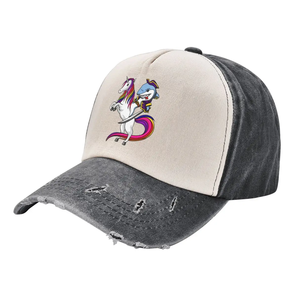 

Shark Pirate Riding Unicorn Cowboy Hat Anime Rugby Woman Hats Men's