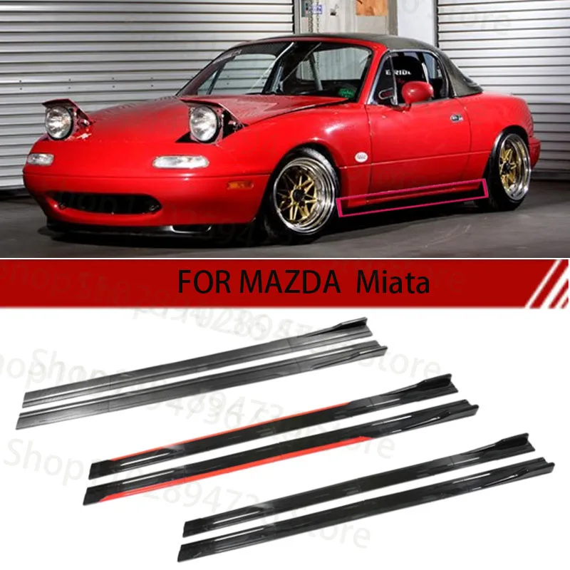 FOR Mazda Miata 2M Car Side Skirt Extension Plate Lip Separator Bumper 2.18M Racing Side Spoiler